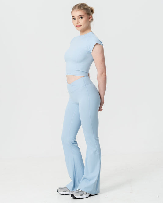 Nova Flared Leggings in Sky Glass