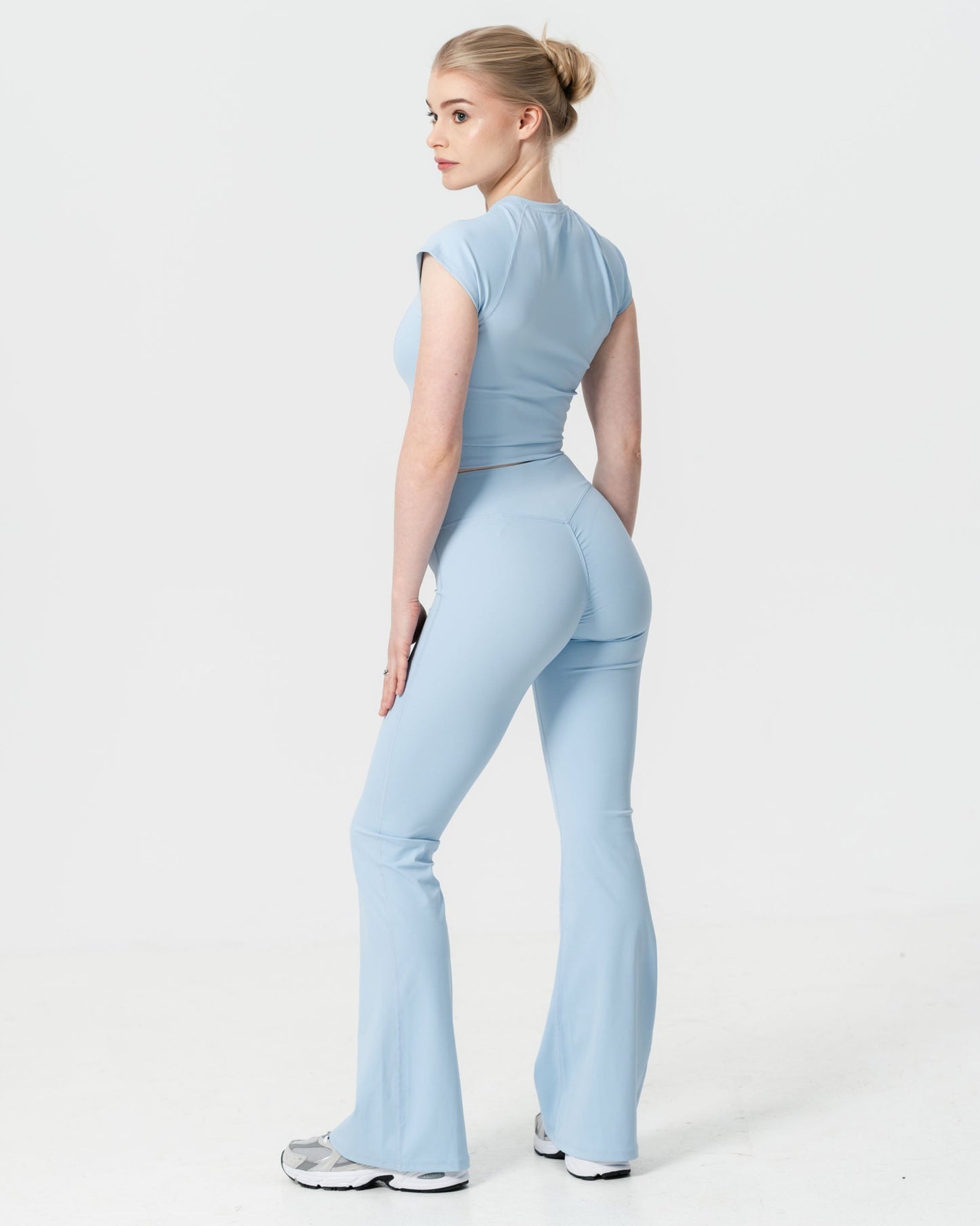 Nova Flared Leggings in Sky Glass