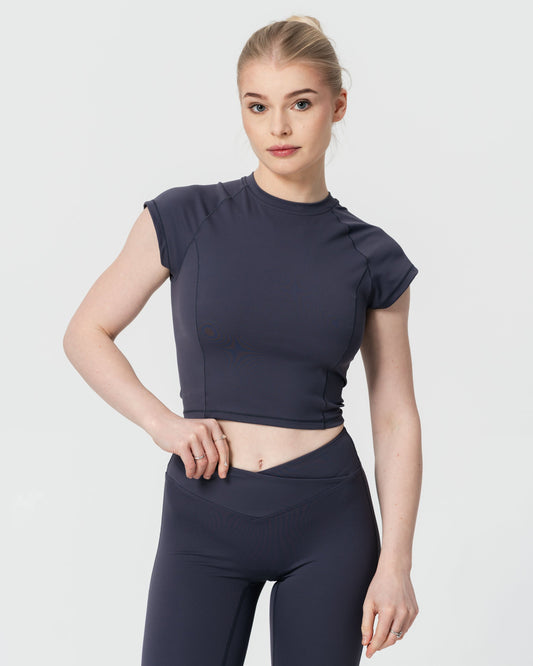 Nova Tee in Charcoal Blue