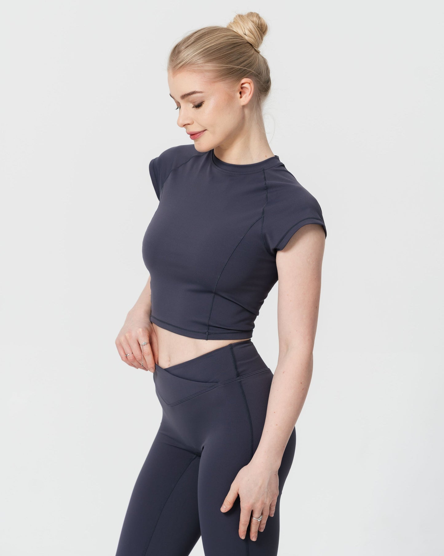 Nova Tee in Charcoal Blue