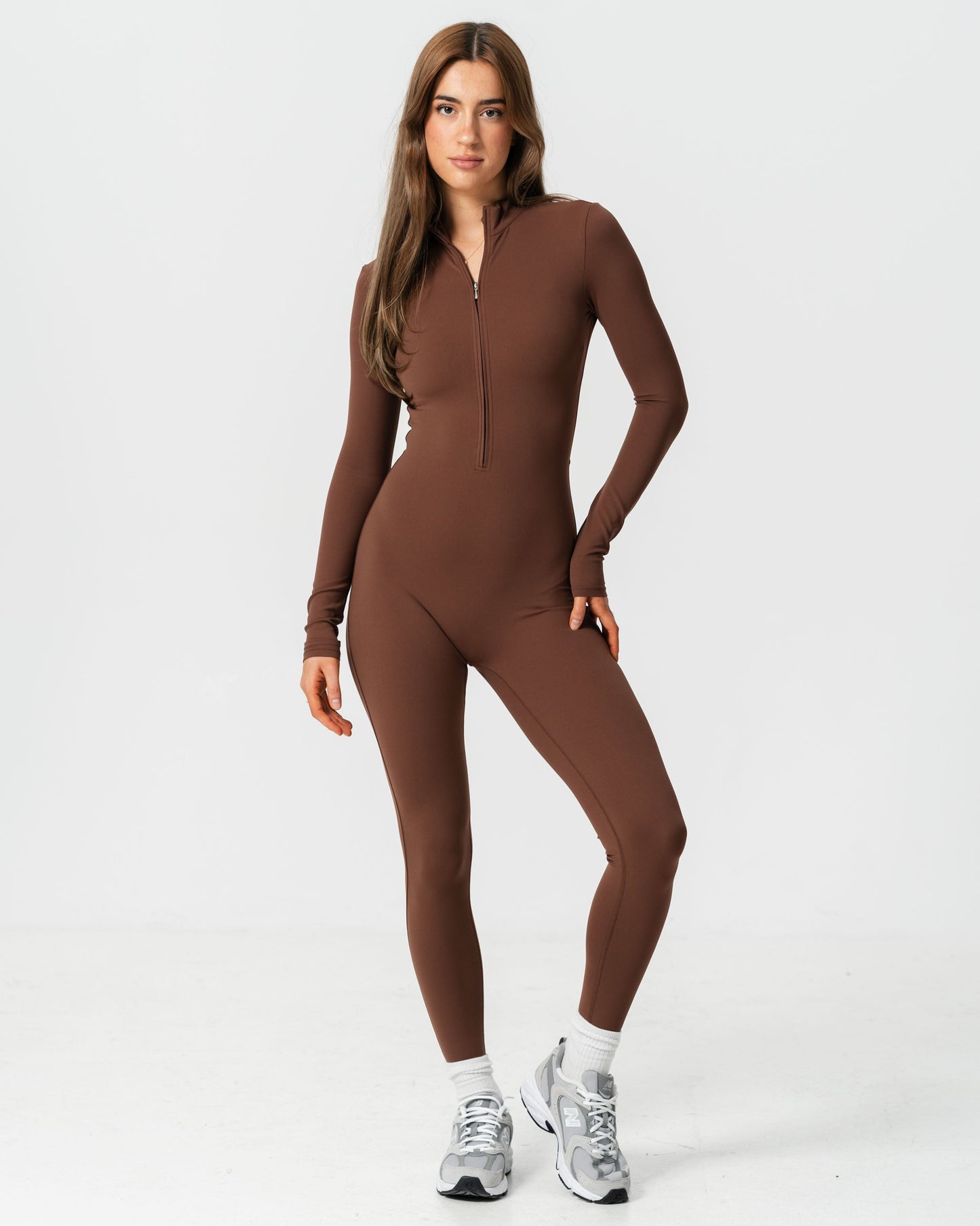 Blaire Jumpsuit in Mocha