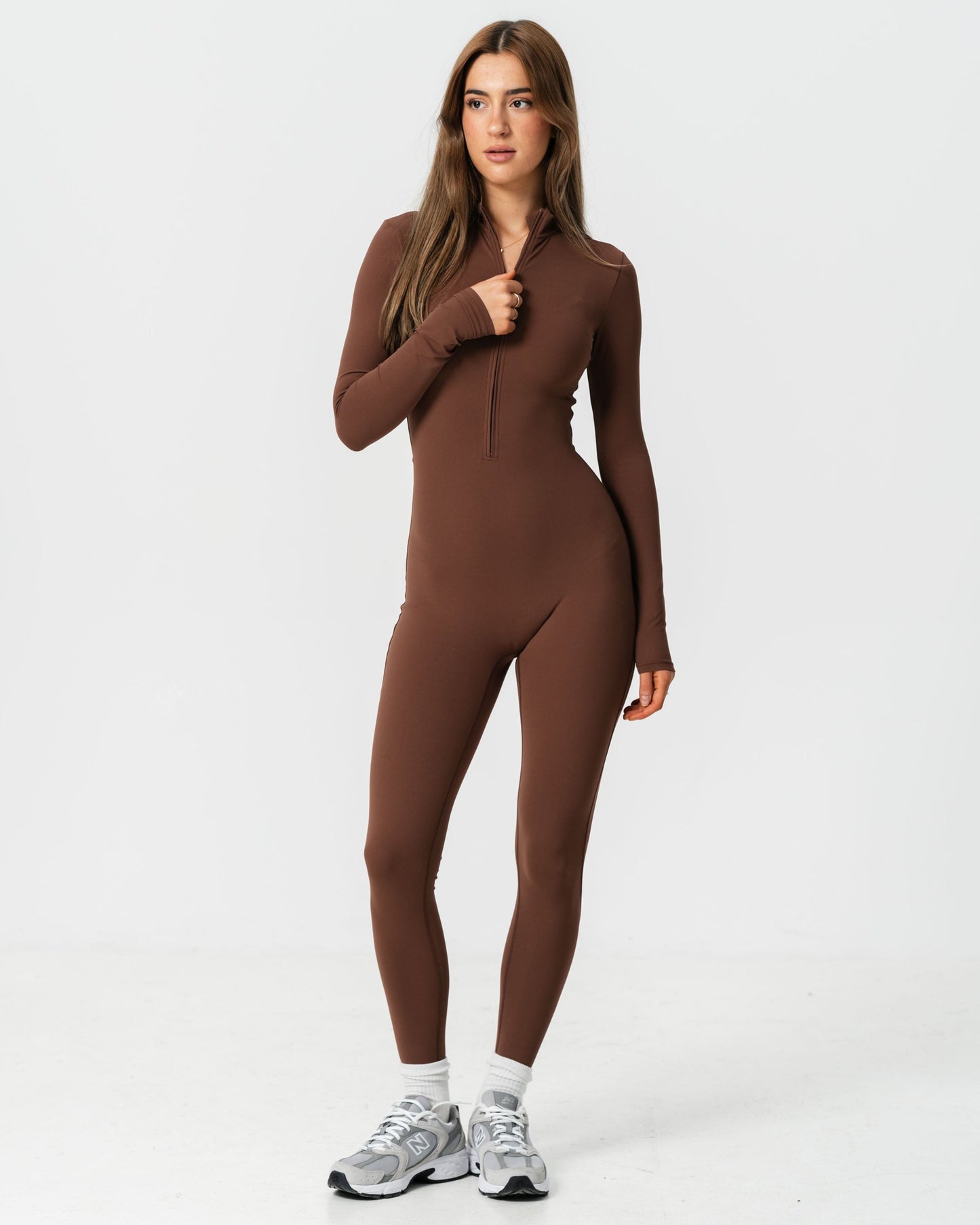 Blaire Jumpsuit in Mocha