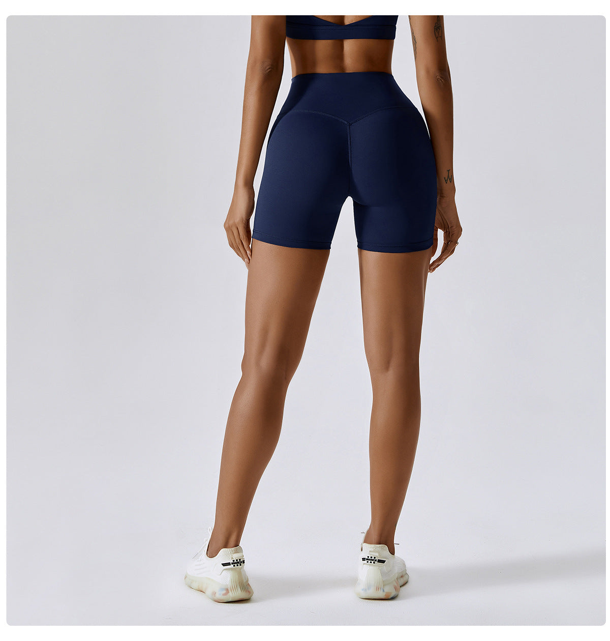 Short Leggings in Midnight Blue Athleisure Wear Lunafit Romania