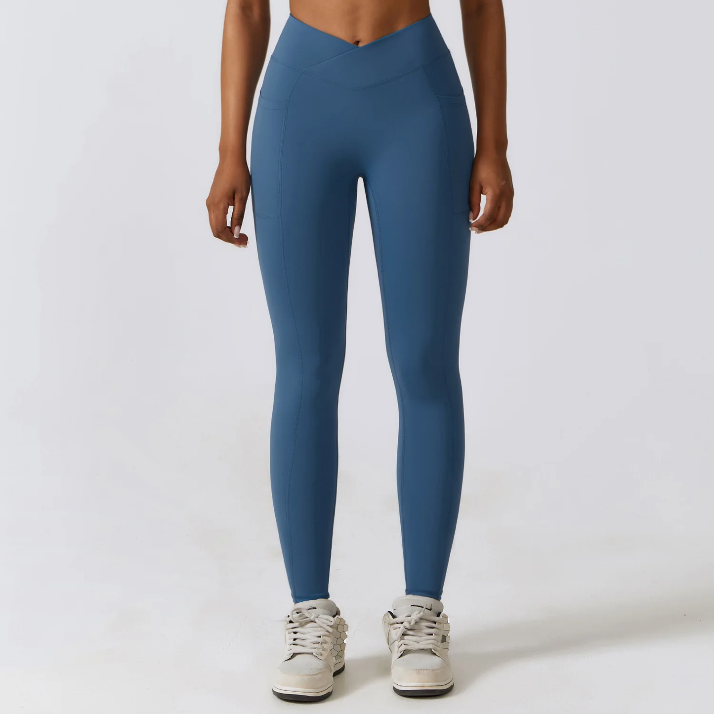 Sports Leggings in Steel Blue