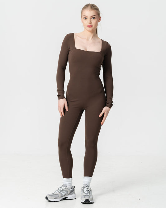 Celeste Jumpsuit in Mocha