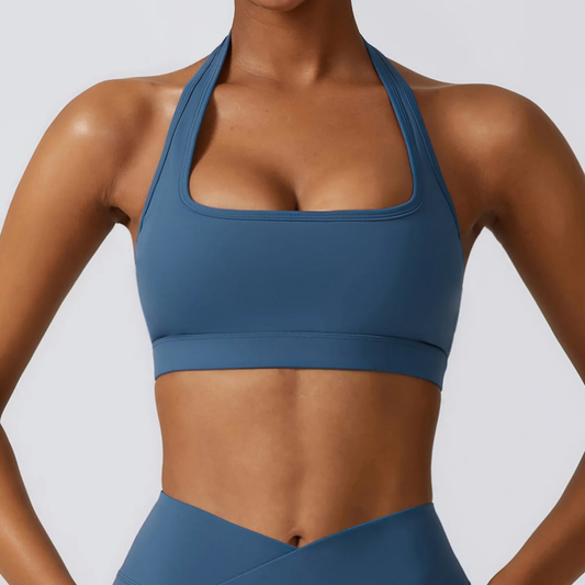 Sports Bra in Steel Blue