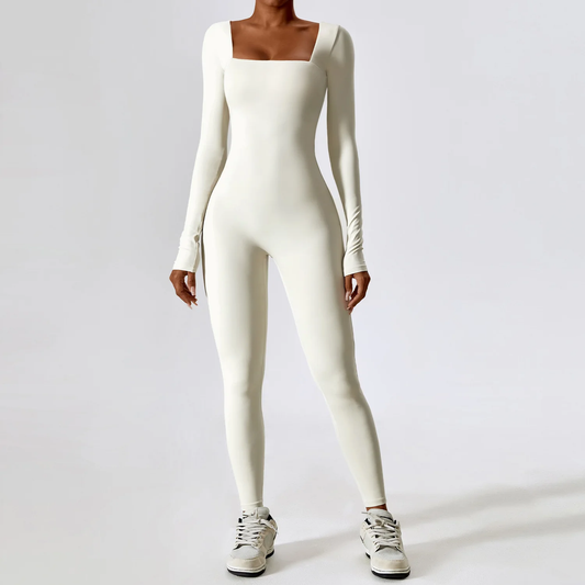 Yoga Suit in Cream Apricot