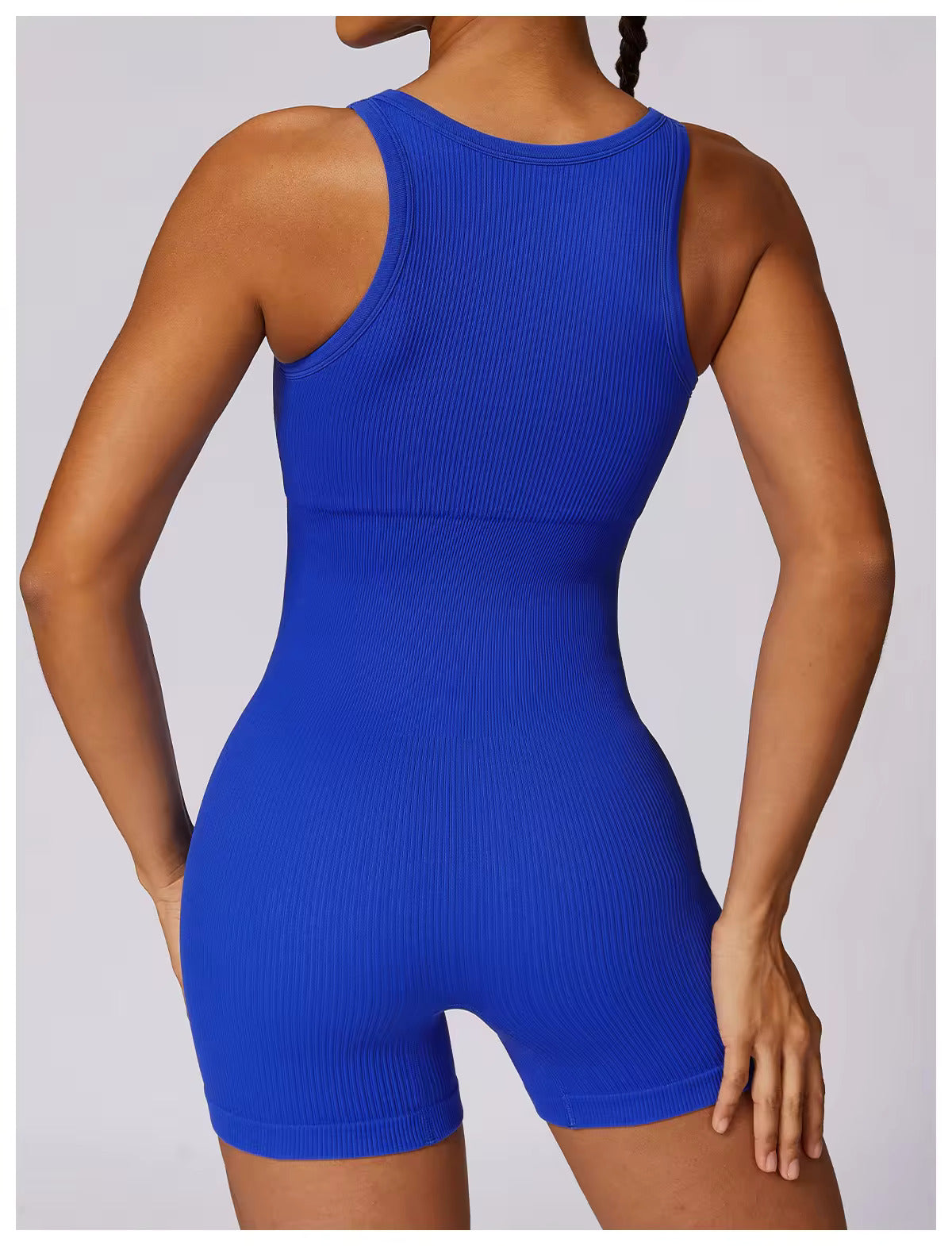 Short Yoga Suit in Electric Blue